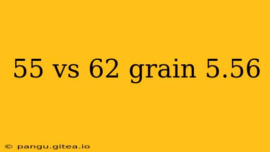 55 vs 62 grain 5.56