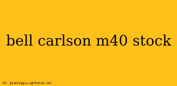 bell carlson m40 stock