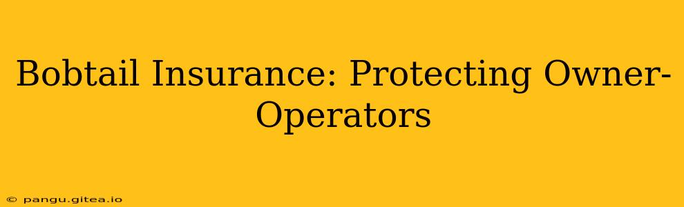 Bobtail Insurance: Protecting Owner-Operators