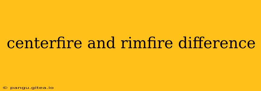 centerfire and rimfire difference