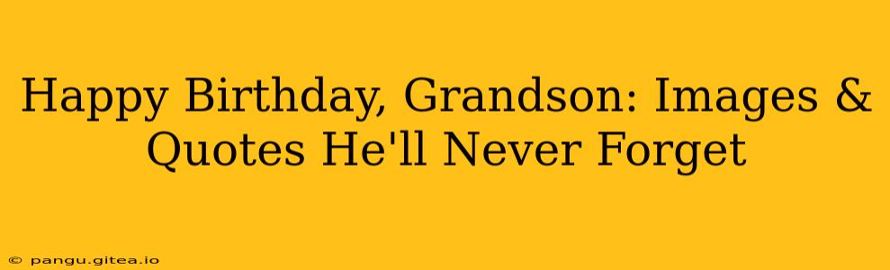 Happy Birthday, Grandson: Images & Quotes He'll Never Forget