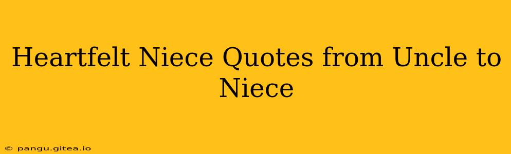 Heartfelt Niece Quotes from Uncle to Niece