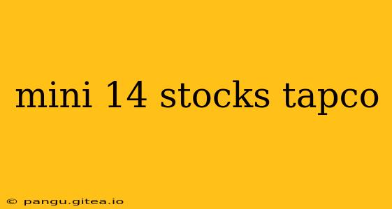 mini 14 stocks tapco