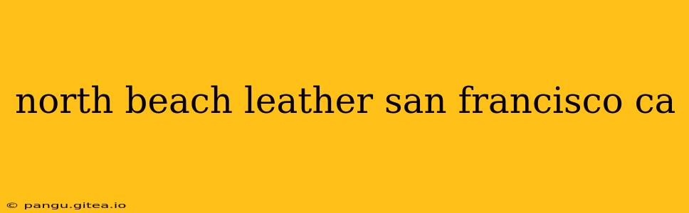 north beach leather san francisco ca