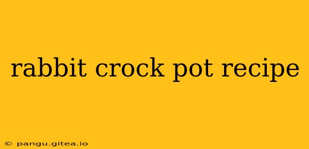 rabbit crock pot recipe