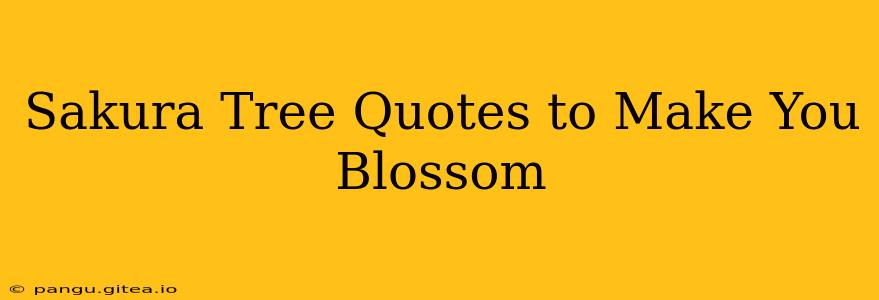 Sakura Tree Quotes to Make You Blossom