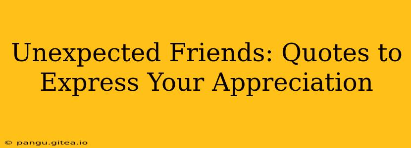 Unexpected Friends: Quotes to Express Your Appreciation