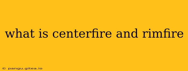 what is centerfire and rimfire