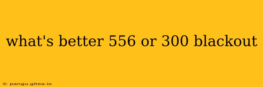 what's better 556 or 300 blackout