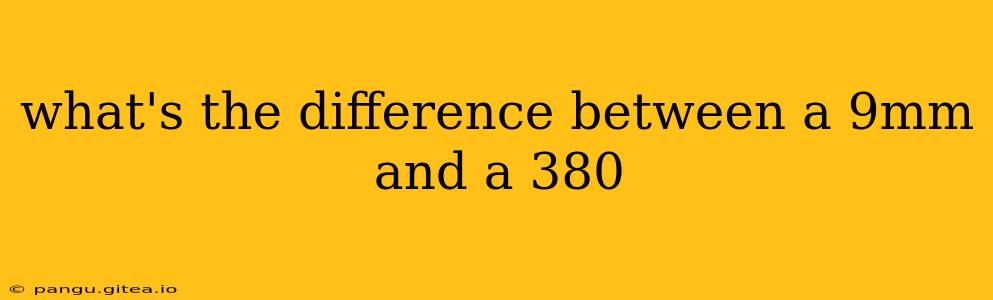 what's the difference between a 9mm and a 380
